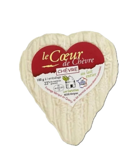 COEUR DE CHEVRE AU LAIT ENTIER BARQUETTE 100G