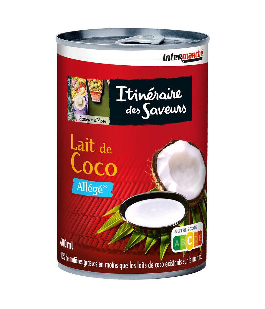 LAIT DE COCO ALLEGE ITINERAIRES DES SAVEURS 400ML