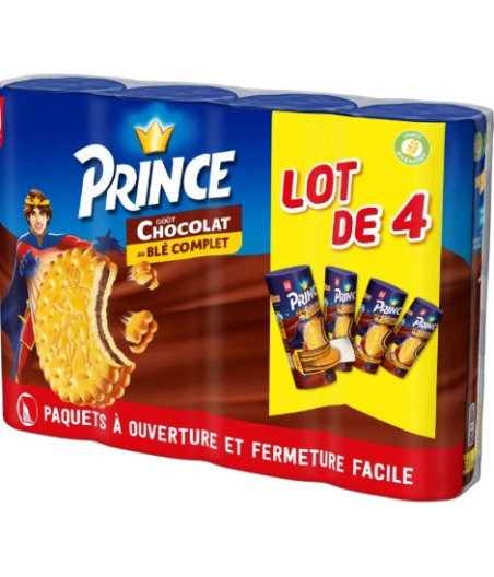 BISCUITS PRINCE GOUT CHOCOLAT AU BLE COMPLET LU 300G
