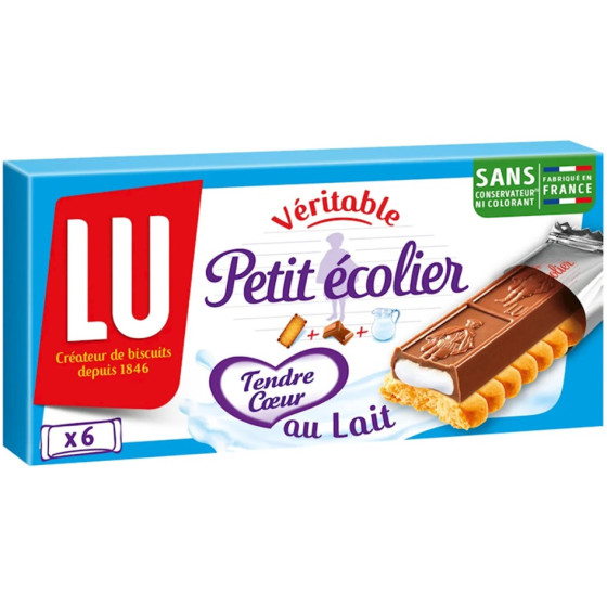 PETIT ECOLIER TENDRE COEUR AU LAIT LU 120G