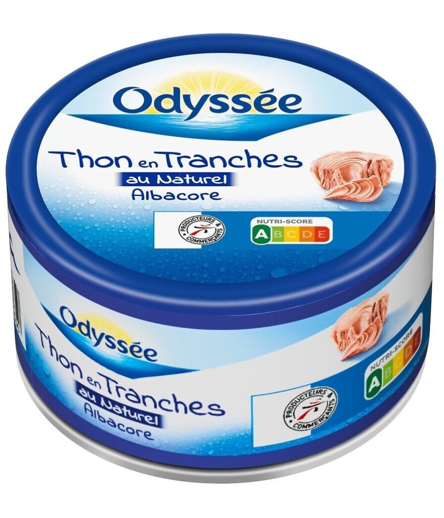THON EN TRANCHE AU NATUREL ALBACORE ODYSSEE 140G