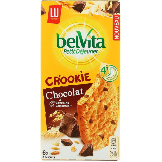 BISCUITS CROOKIE CHOCOLAT BELIVITA LU 300G