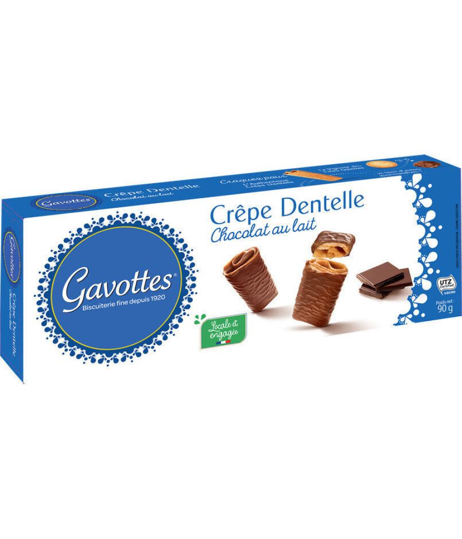 BISCUITS CREPES DENTELLE CHOCOLAT AU LAIT GAVOTTES 90G