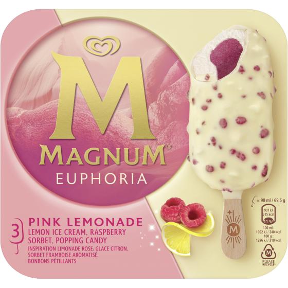 GLACE BATONNET CITRON EUPHORIA MAGNUM 3X90ML 208 G
