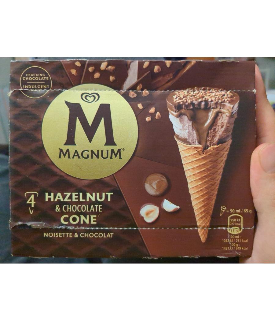4 CONES NOISETTE ET CHOCOLAT 260 G