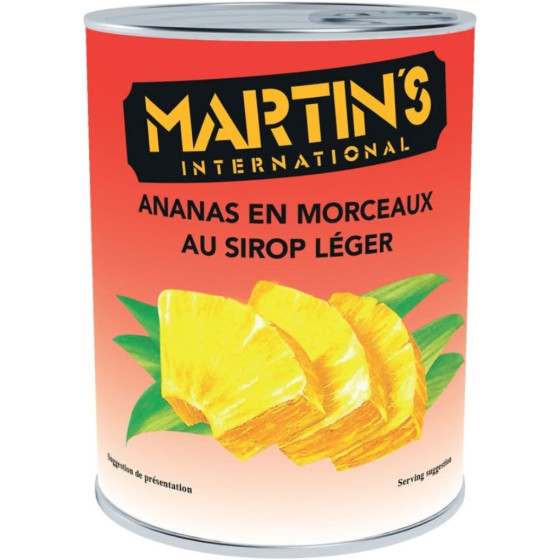 ANANAS EN MORCEAUX AU SIROP LEGER MARTIN'S 565G