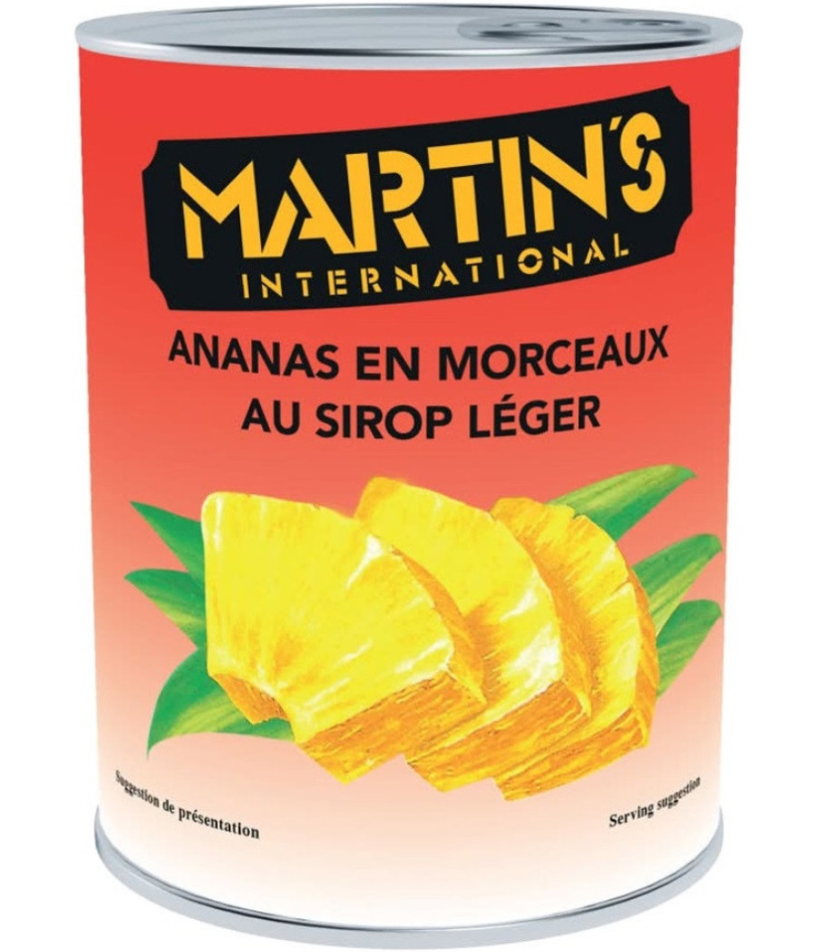 ANANAS EN MORCEAUX AU SIROP LEGER MARTIN'S 565G