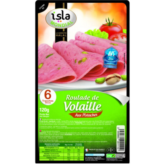 ROULADE DE DINDE PISTACHE ISLA MONDIAL 120G