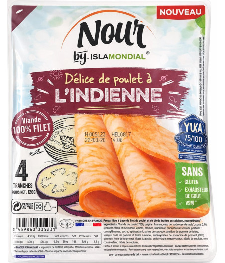 DELICE DE POULET A L'INDIENNE ISLA MONDIAL 120G