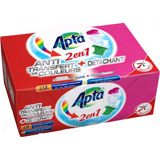 LINGETTE DETACHANT ANTI TRANSFERT DE COULEURS APTA X12