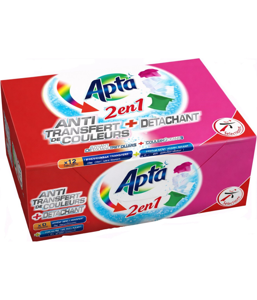 LINGETTE DETACHANT ANTI TRANSFERT DE COULEURS APTA X12