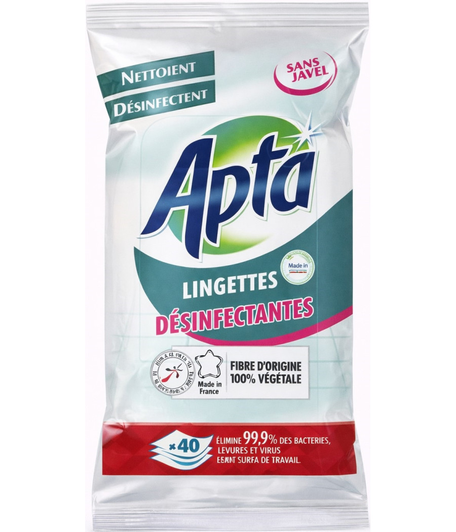 LINGETTES MU DESINFECTANTES APTA X40