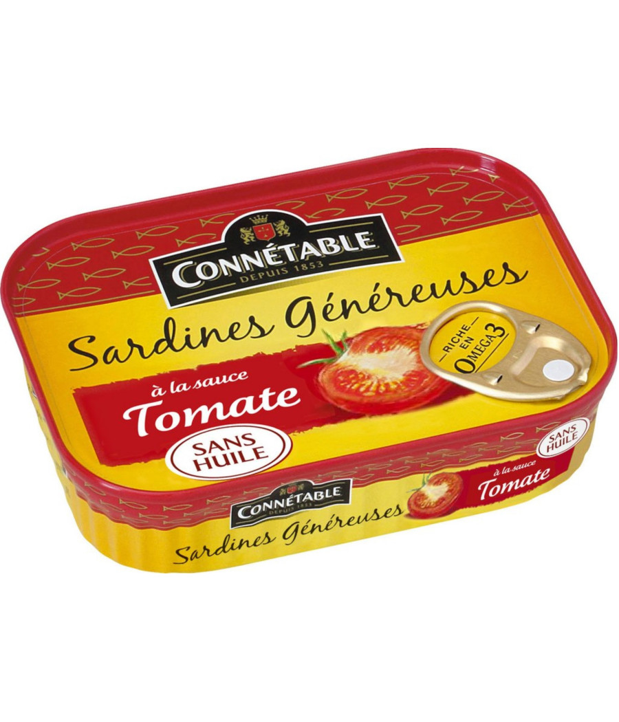 SARDINES GENEREUSES A LA TOMATE CONNETABLE 140G