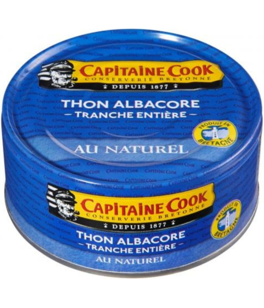 THON ALBACORE TRANCHE ENTIERE AU NATUREL CAPITAINE COOK 112G