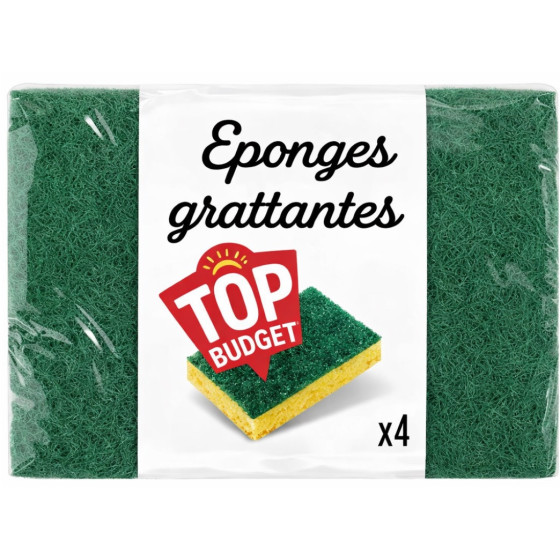 EPONGES GRATTANTES TOP BUDGET X4