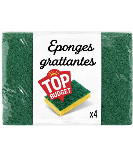 EPONGES GRATTANTES TOP BUDGET X4