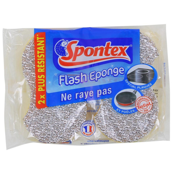 EPONGES GRATTANTES FLASH X2 SPONTEX