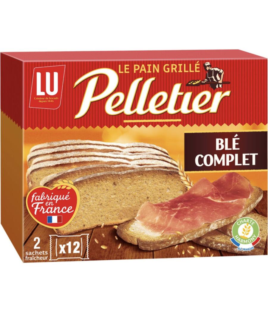 PAIN GRILLE AU BLE COMPLET PELLETIER LU 500G