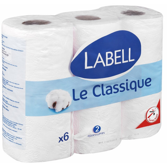 PAPIER TOILETTE BLANC LE CLASSIQUE LABELL X6