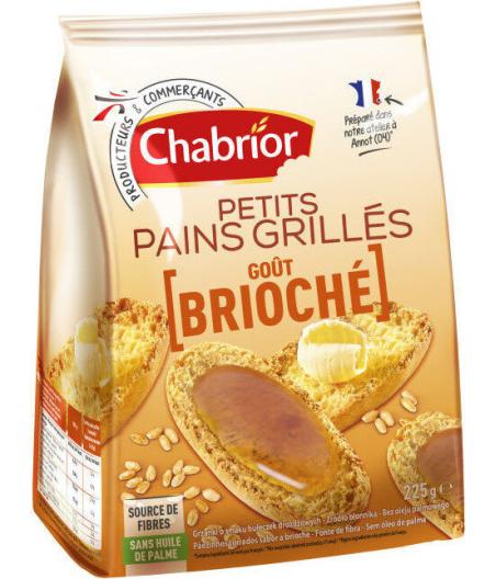 PETITS PAINS GRILLES GOUT BRIOCHE  CHABRIOR 225G