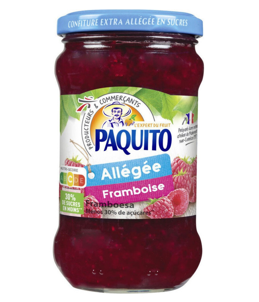 CONFITURE ALLEGEE 4 FRUITS ROUGES PAQUITO 335G