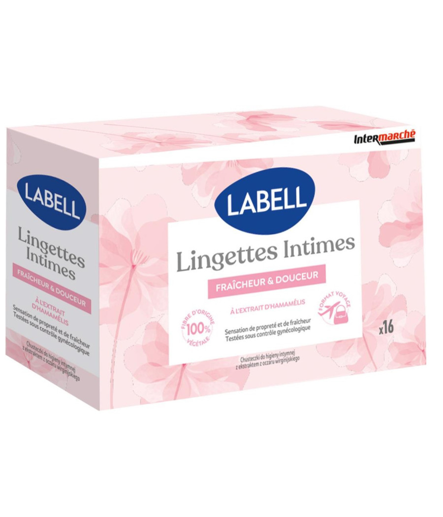 LINGETTES INTIMES LABELL X16