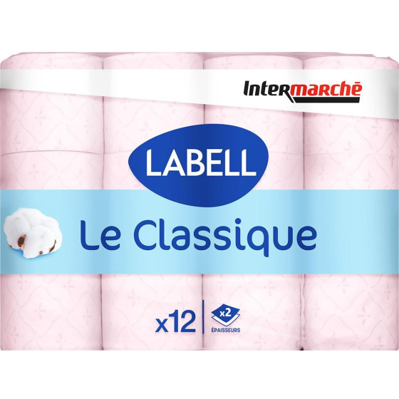 PAPIER TOILETTE ROSE LE CLASSIQUE LABELL 12X