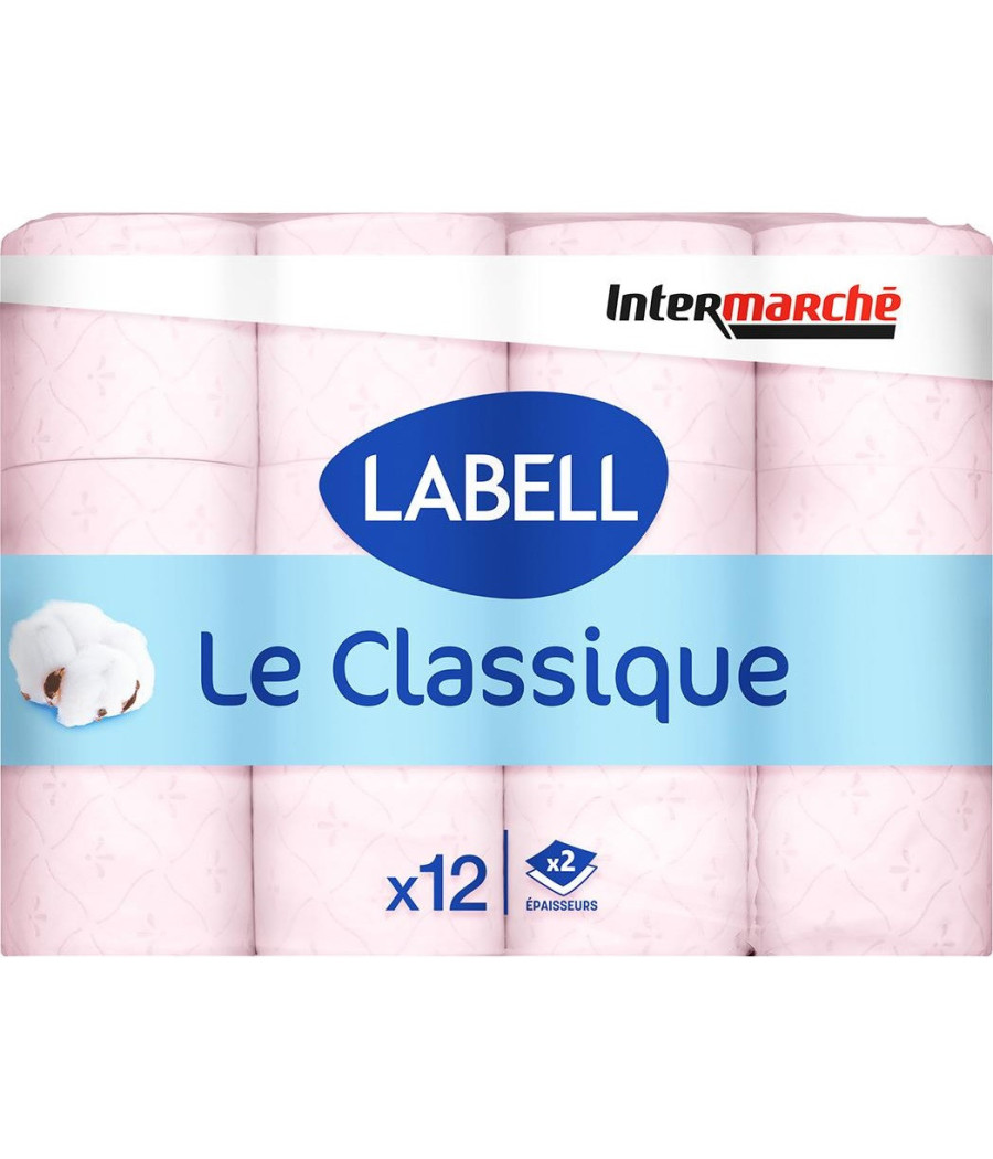 PAPIER TOILETTE ROSE LE CLASSIQUE LABELL 12X