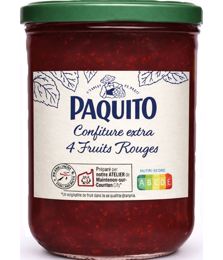 CONFITURE EXTRA 4 FRUITS ROUGES PAQUITO 370G