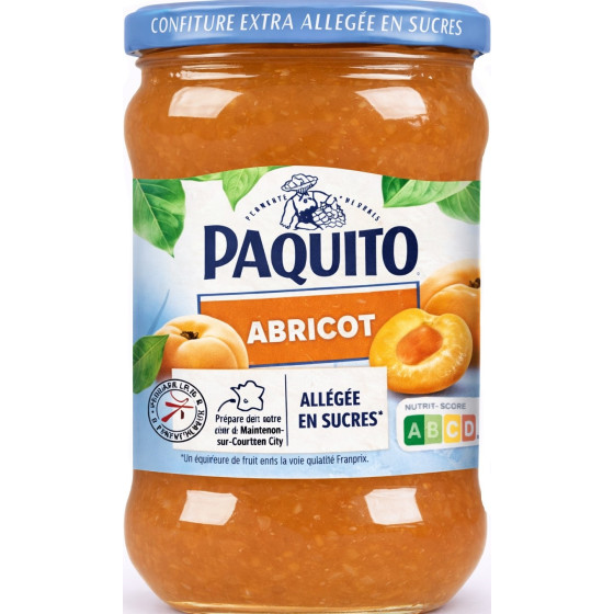 CONFITURE EXTRA D'ABRICOTS ALLEGEE PAQUITO 335G