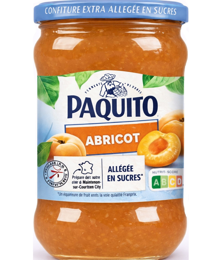 CONFITURE EXTRA D'ABRICOTS ALLEGEE PAQUITO 335G