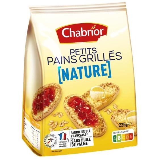 PETITS PAINS GRILLES NATURE/ AU FROMENT CHABRIOR 225G