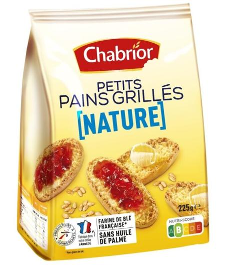PAIN GRILLE NATURE AU FROMENT CHABRIOR 225G
