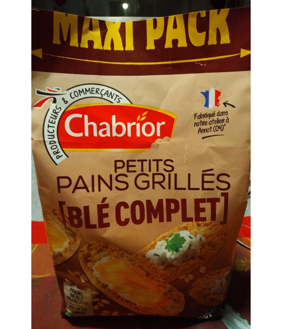 PETITS PAINS GRILLES AU BLE COMPLET CHABRIOR 400G