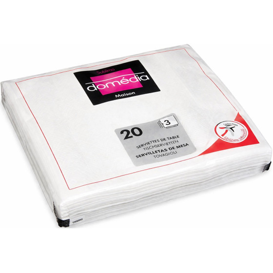 SERVIETTES BLANC DOMEDIA X20