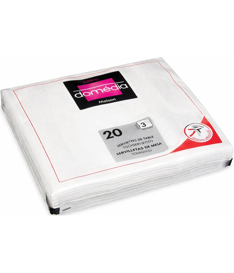 SERVIETTES BLANC DOMEDIA X20