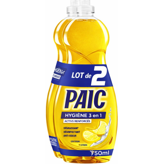 LIQUIDE VAISSELLE CITRON  PAIC 2X750ML