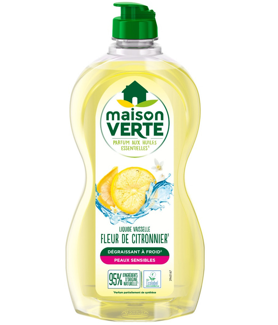 LIQUIDE VAISSELLE FLEURES DE CITRONNIER MAISON VERTE 500ML