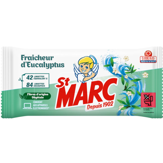 LINGETTES DESINFECTANTES EUCALYPTUS SAINT MARC X42