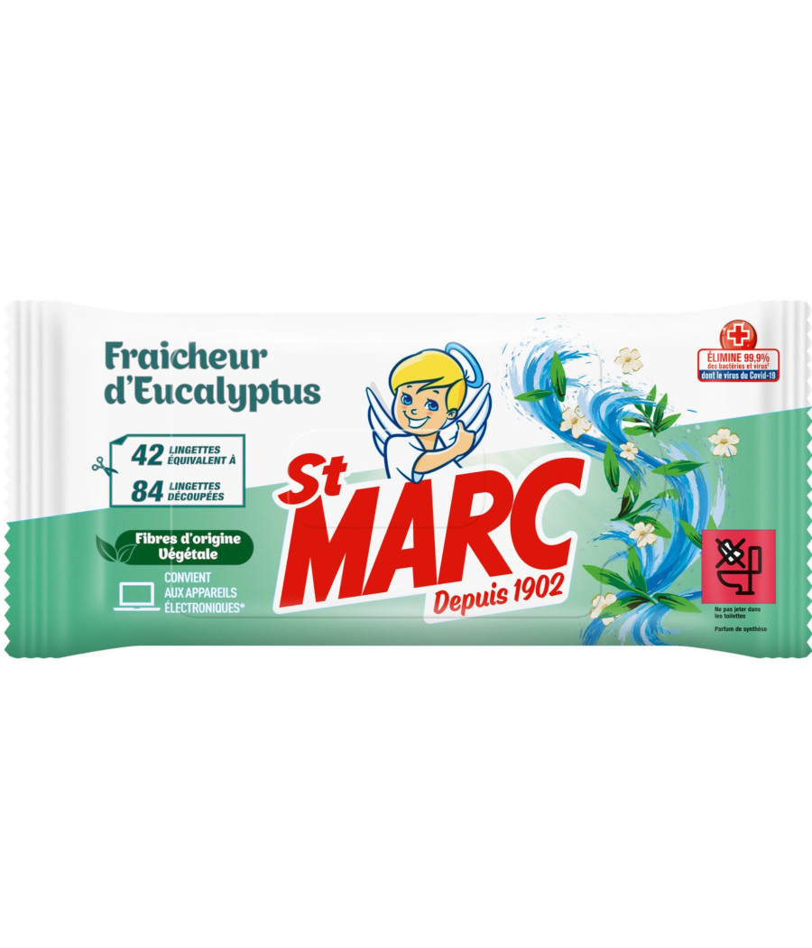 LINGETTES DESINFECTANTES EUCALYPTUS SAINT MARC X42