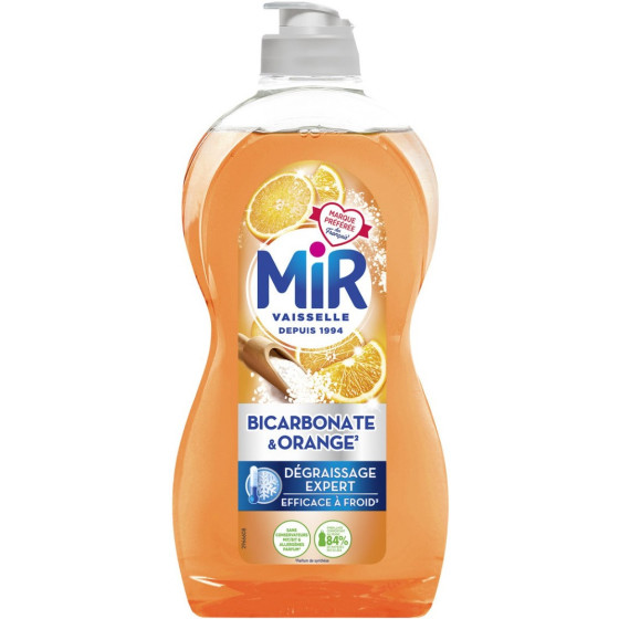 LIQUIDE VAISSELLE BICARBONATE&ORANGE DEGRAISSAGE EXPERT A FROID MIR 450ML