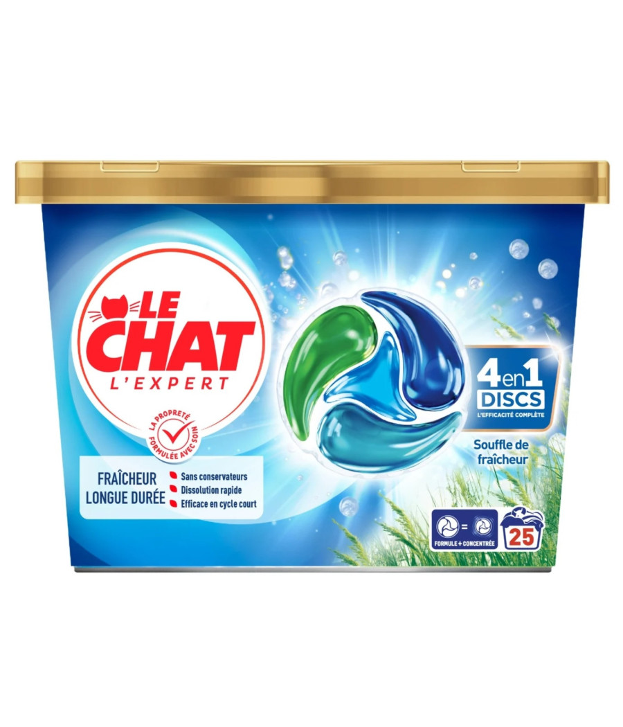 LESSIVE DISC SOUFFLE DE FRAÎCHAUR LE CHAT 25 CAPSULES