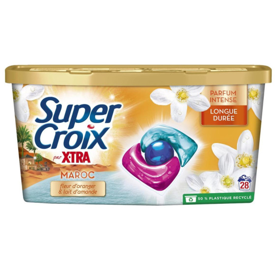 LESSIVE SUPER CROIX TRIO CAPS MAROC X.TRA 28 CAPSULES