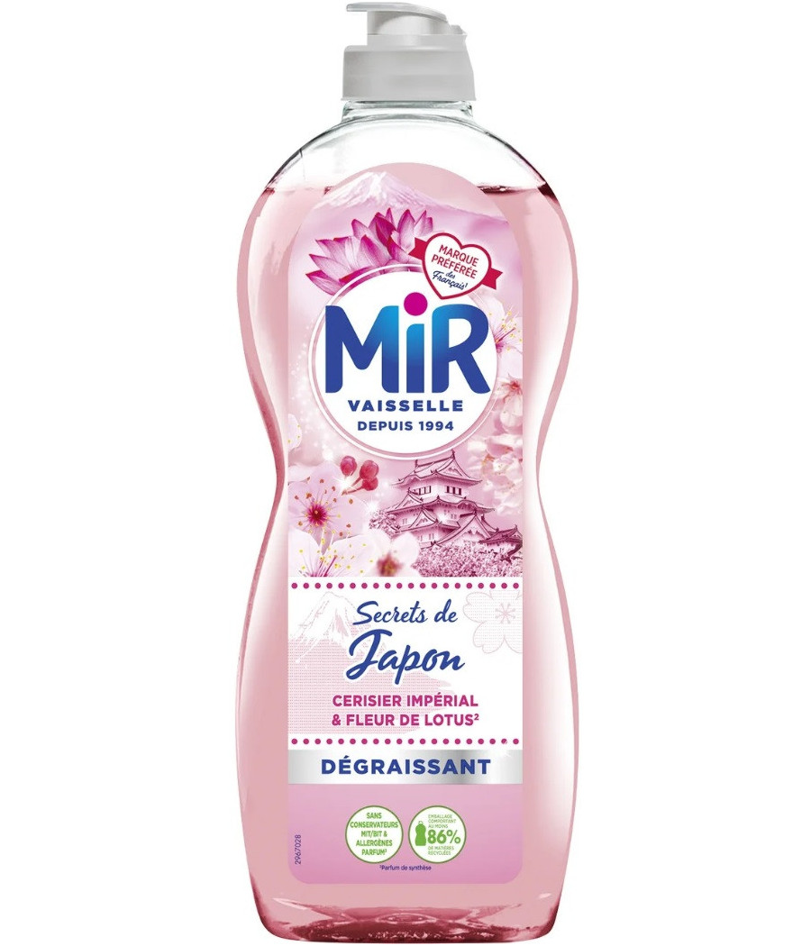LIQUIDE VAISSELLE DEGRAISSANT FLEURS DE LOTUS CERISIER SECRETS DE JAPON  675ML
