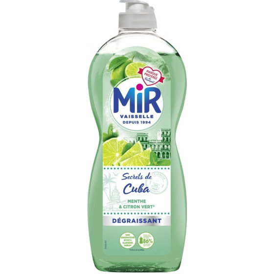 LIQUIDE VAISSELLE SECRET DE CUBA MENTHE&CITRON VERT MIR 675ML