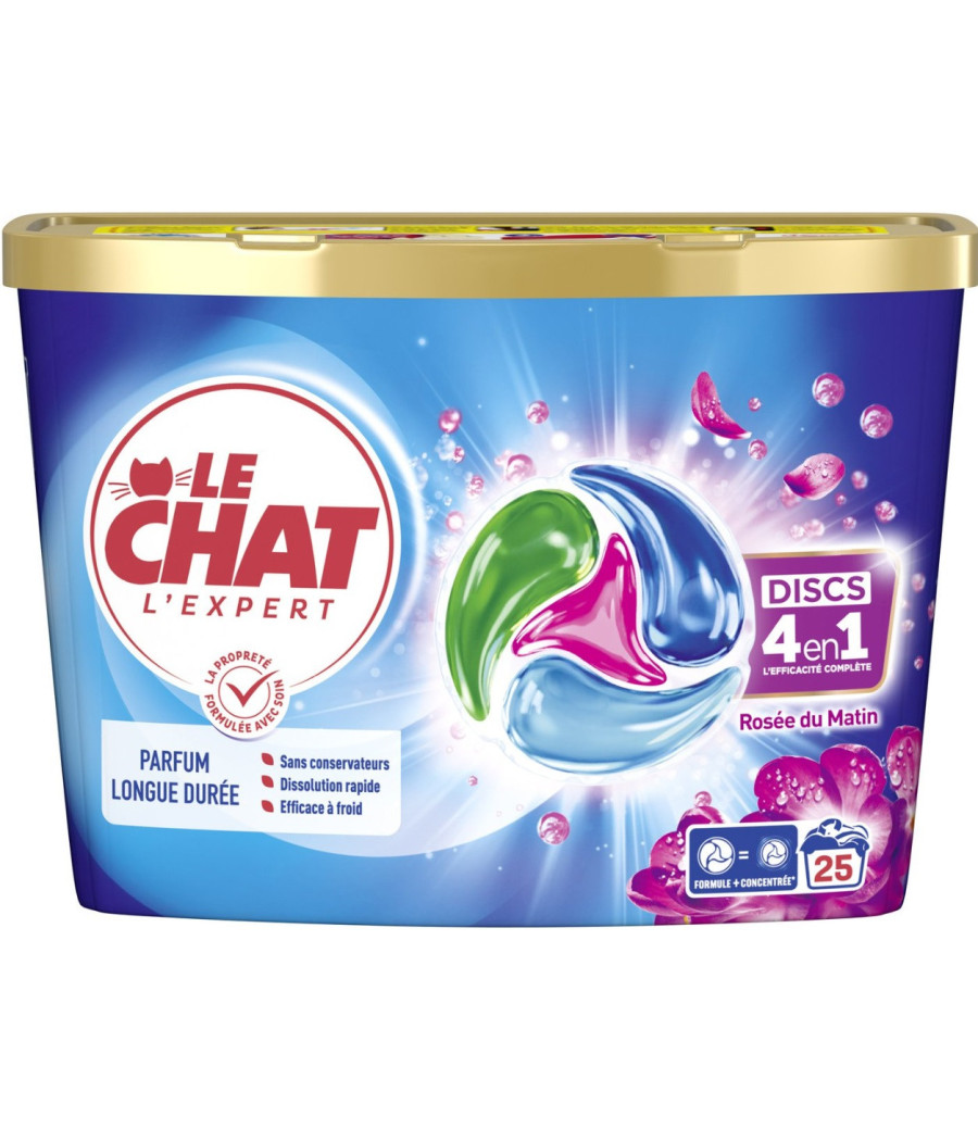LESSIVE DISC ROSEE DU MATIN LE CHAT 25 CAPSULES