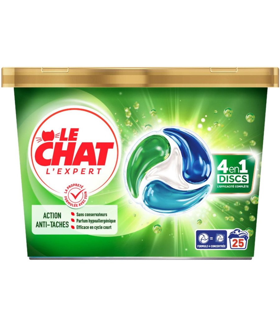 LESSIVES DISCS L'EXPERT LE CHAT 25 CAPSULES