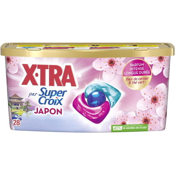LESSIVE SUPER CROIX JAPON X.TRA 28 CAPSULES