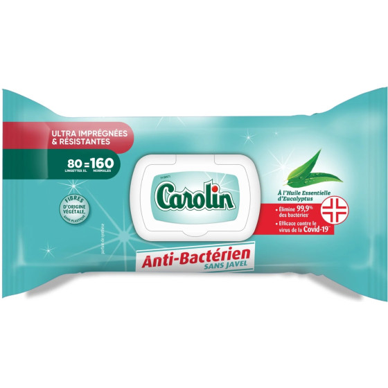 LINGETTE RESISTANTES ANTI-BACTERIEN CAROLIN X80