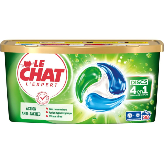LESSIVE DISCS L'EXPERT LE CHAT 38 CAPSULES